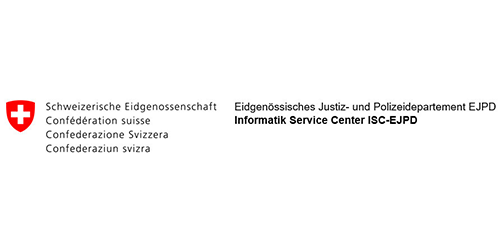 Logo: Schweizerische Eidgenossenschaft, Eidgenössisches Justiz- und Polizeidepartement, Informatik Service Center