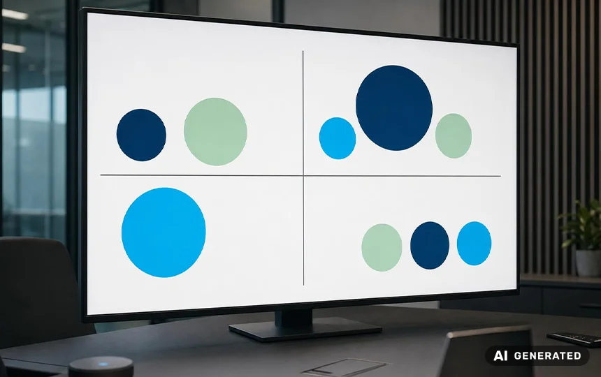 Projektportfolio in einer Vier-Felder-Matrix